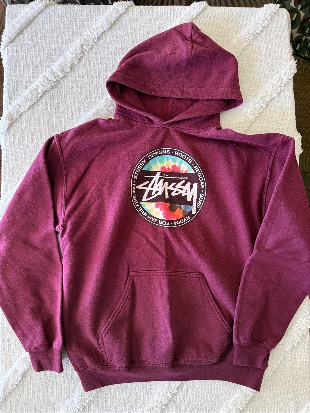 Boy’s Maroon Graphic Pullover Hoodie